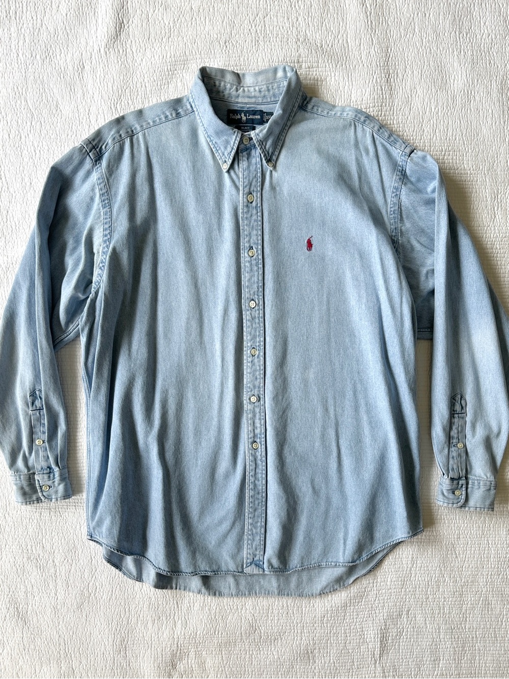 Polo by Ralph Lauren Light Blue Denim Chambray BLAKE Button-Down Shirt XXL